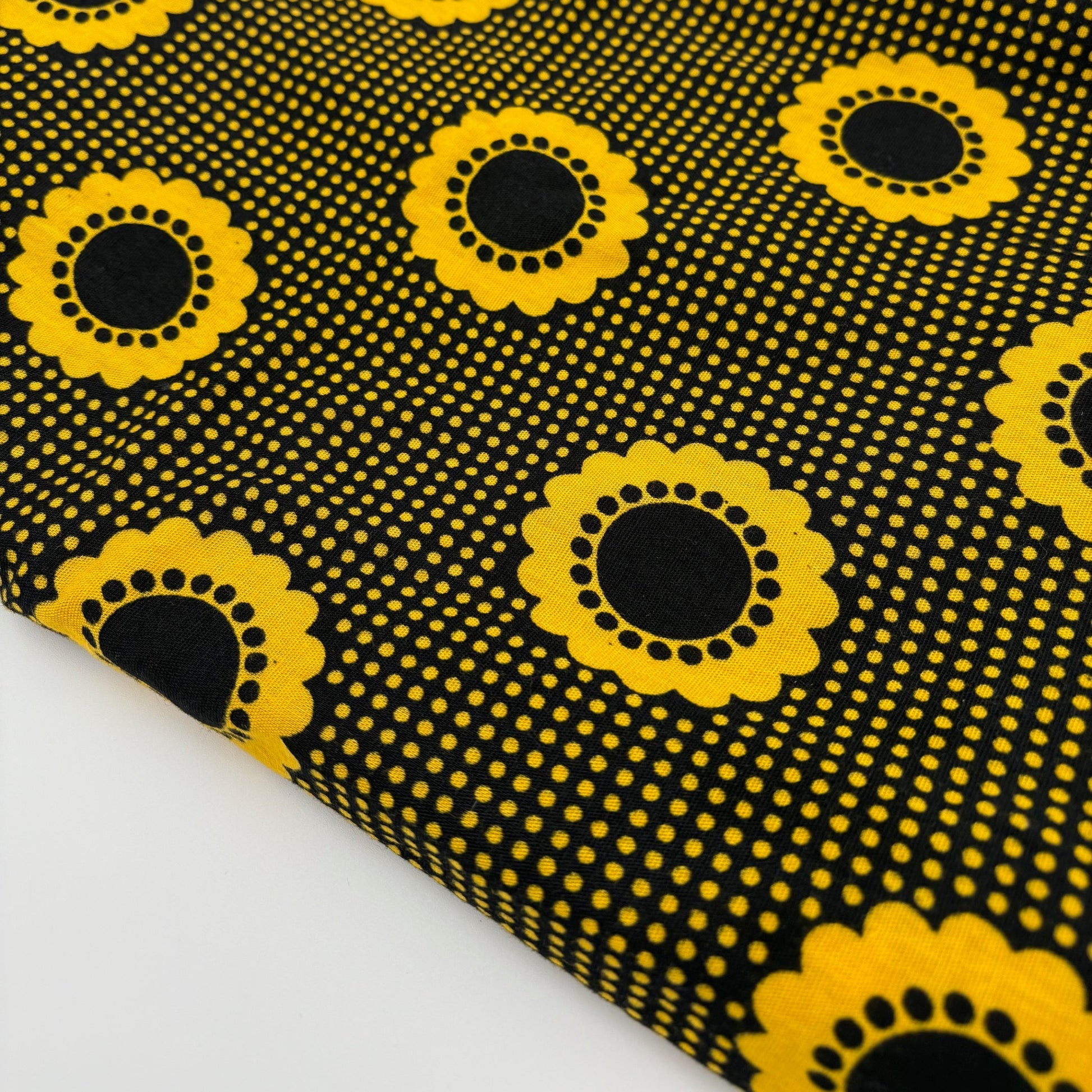 Yellow and Black Daisy Sarong
