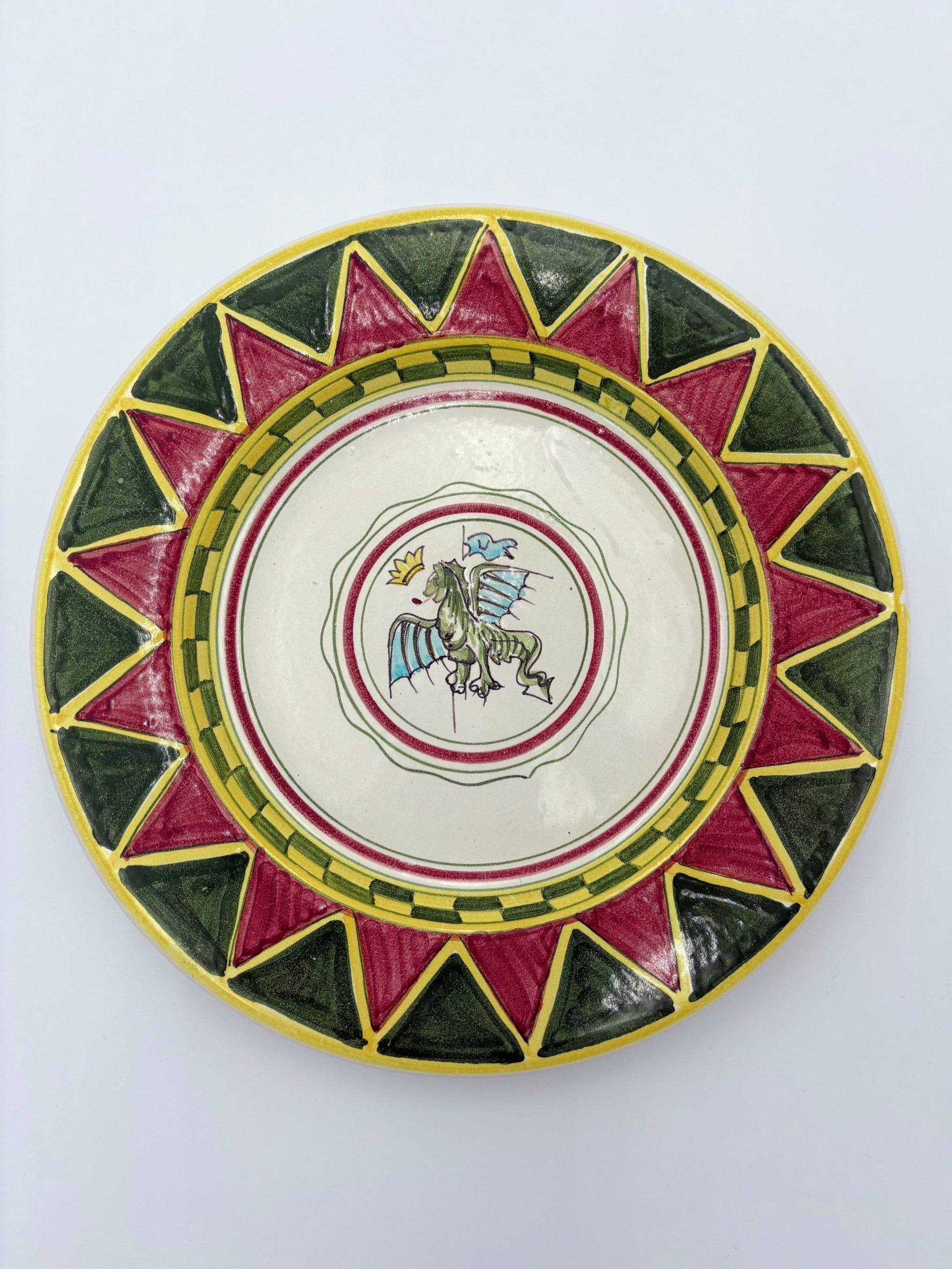Palio di Siena Contrade Drago Plate