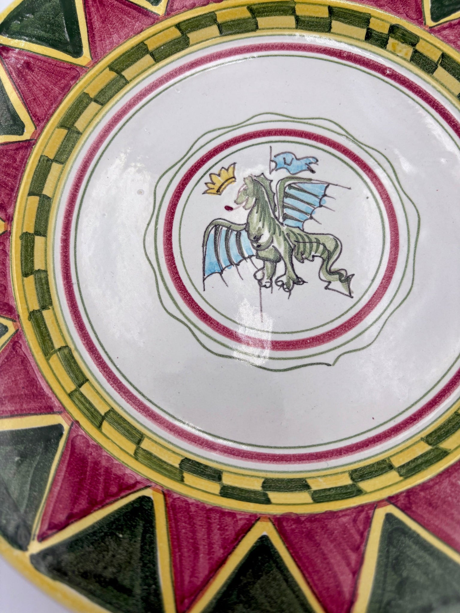 Palio di Siena Contrade Drago Plate