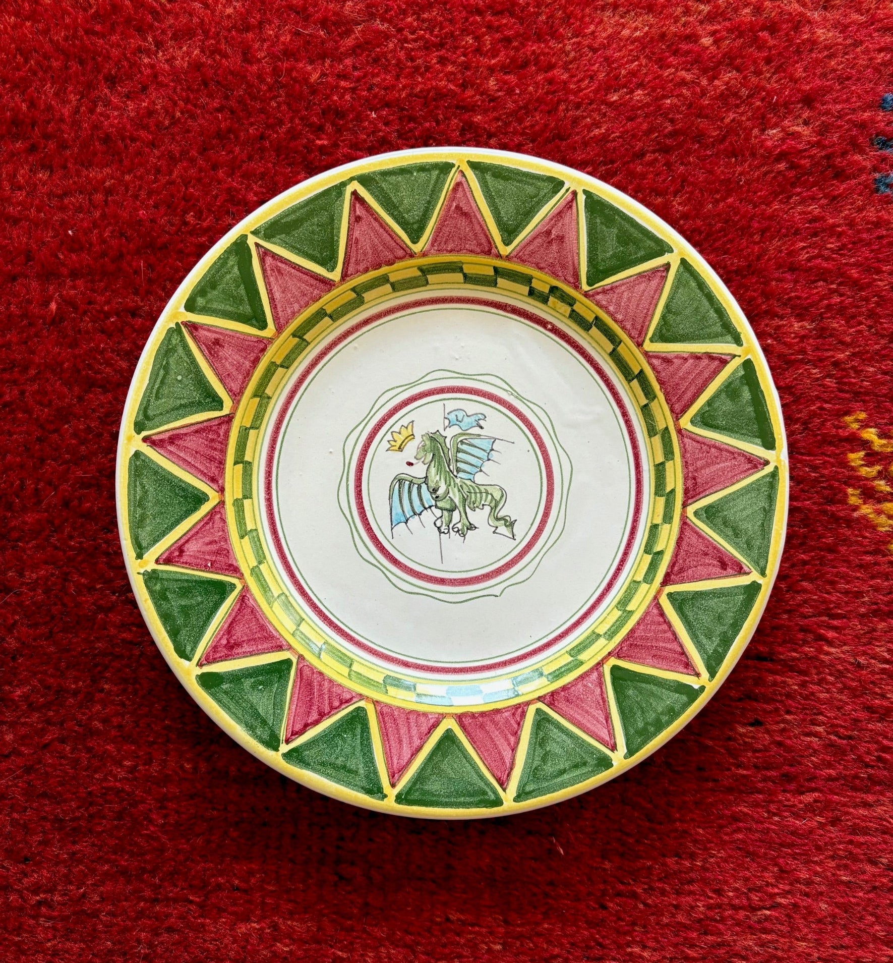 Palio di Siena Contrade Drago Plate