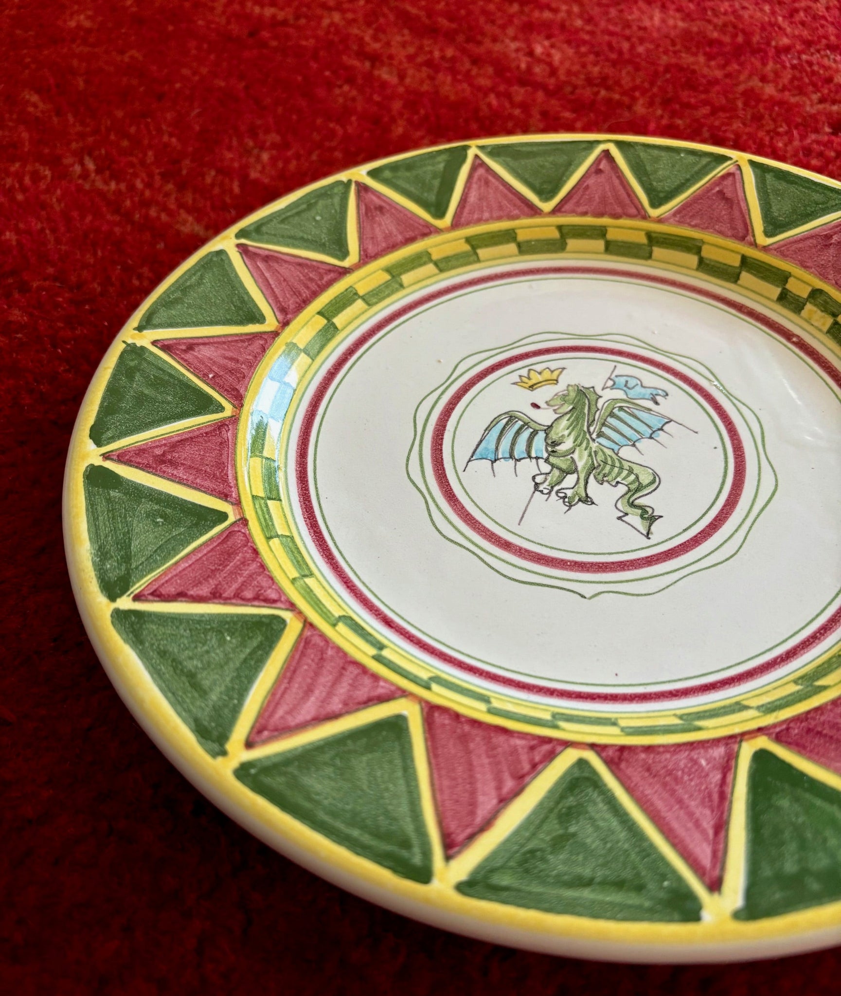 Palio di Siena Contrade Drago Plate