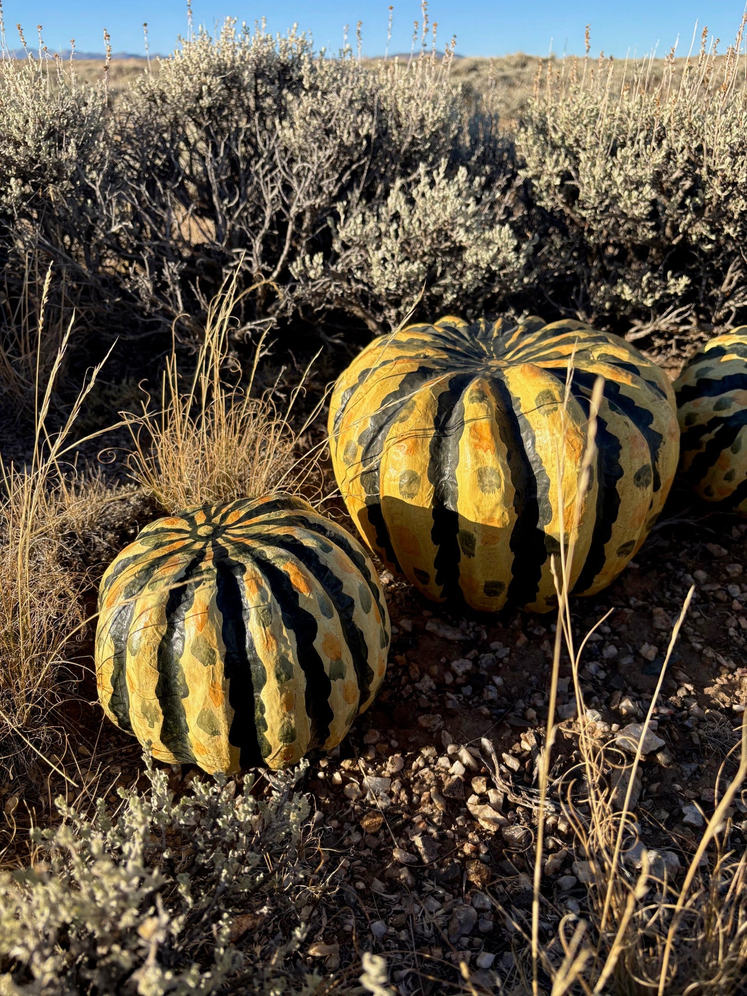 Set of 3 Paper Mache Pumpkins