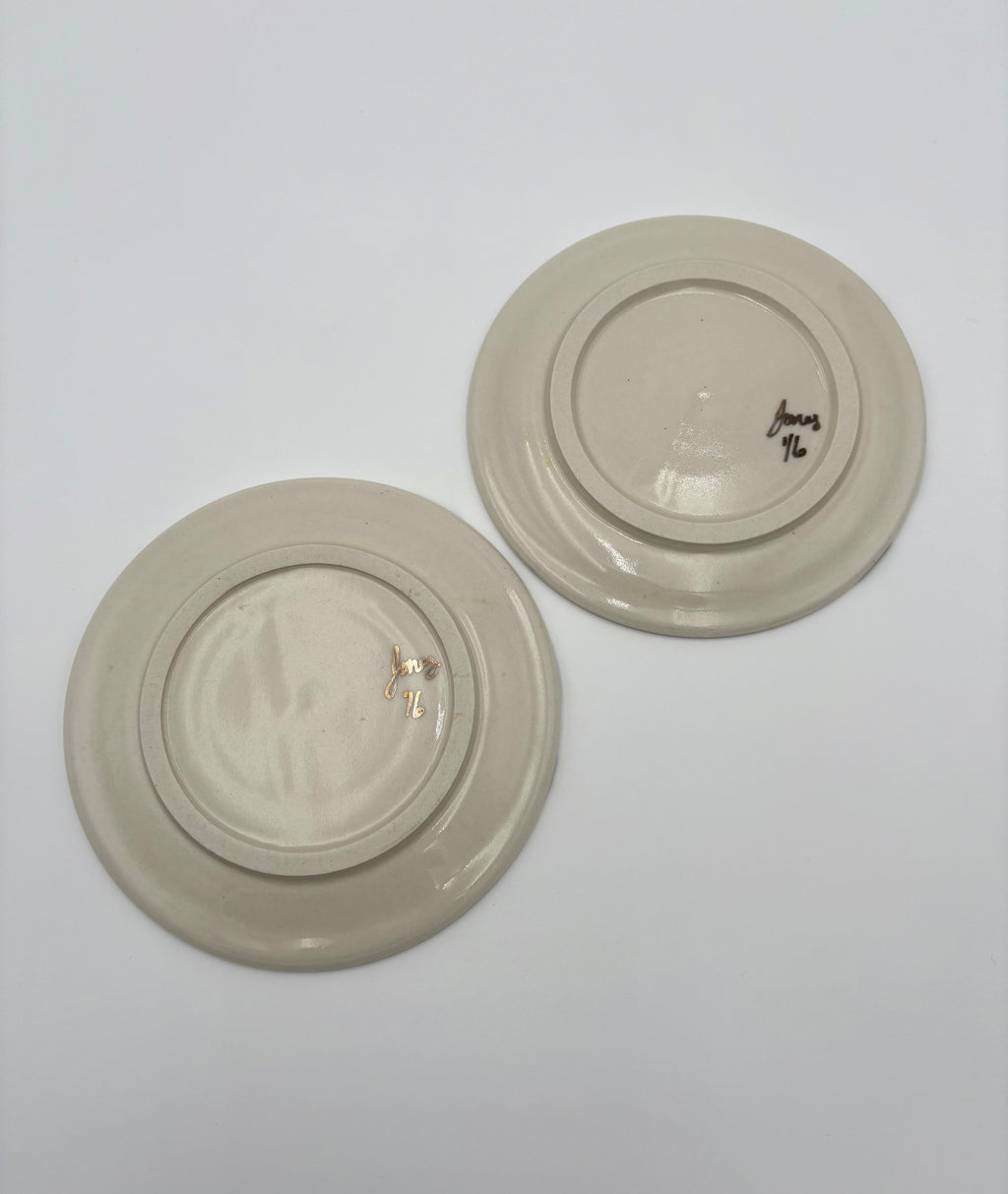 Black and White Striped Plates