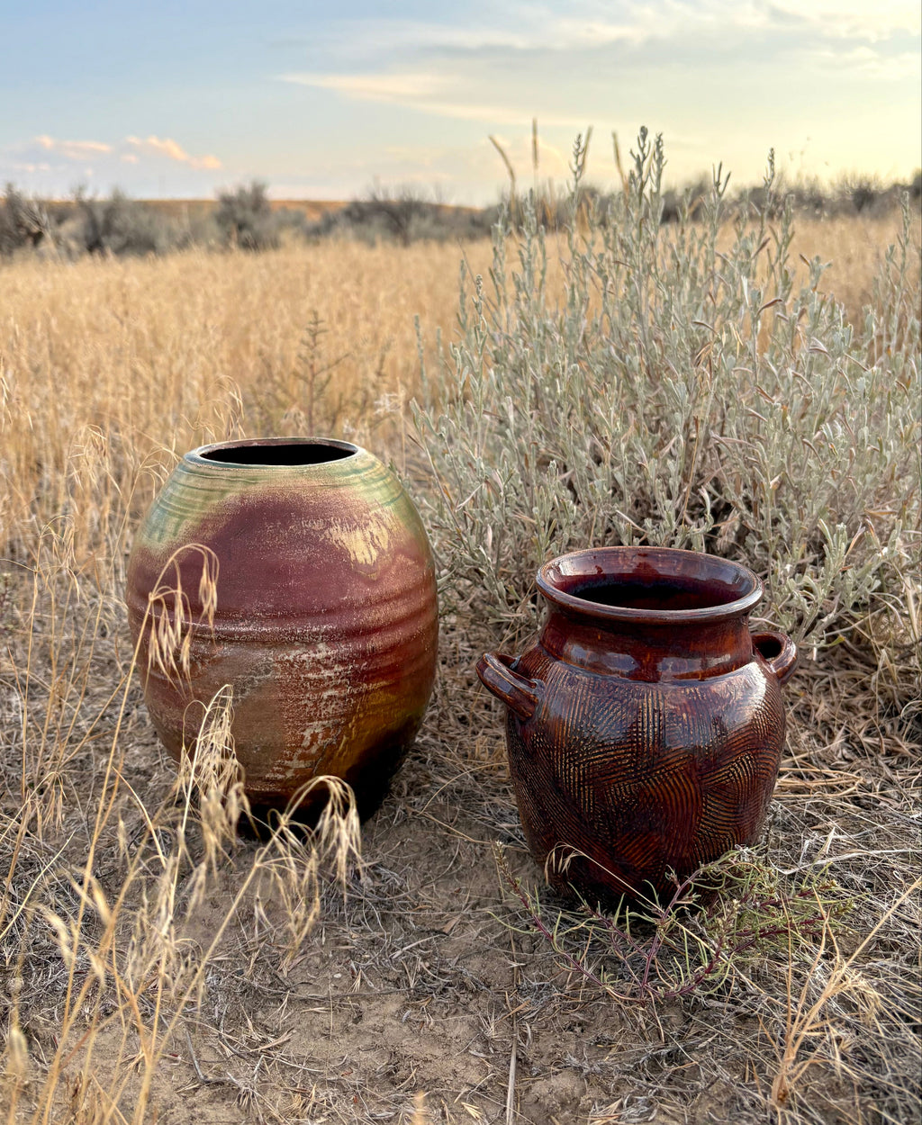 Earthy Green Ceramic Vase
