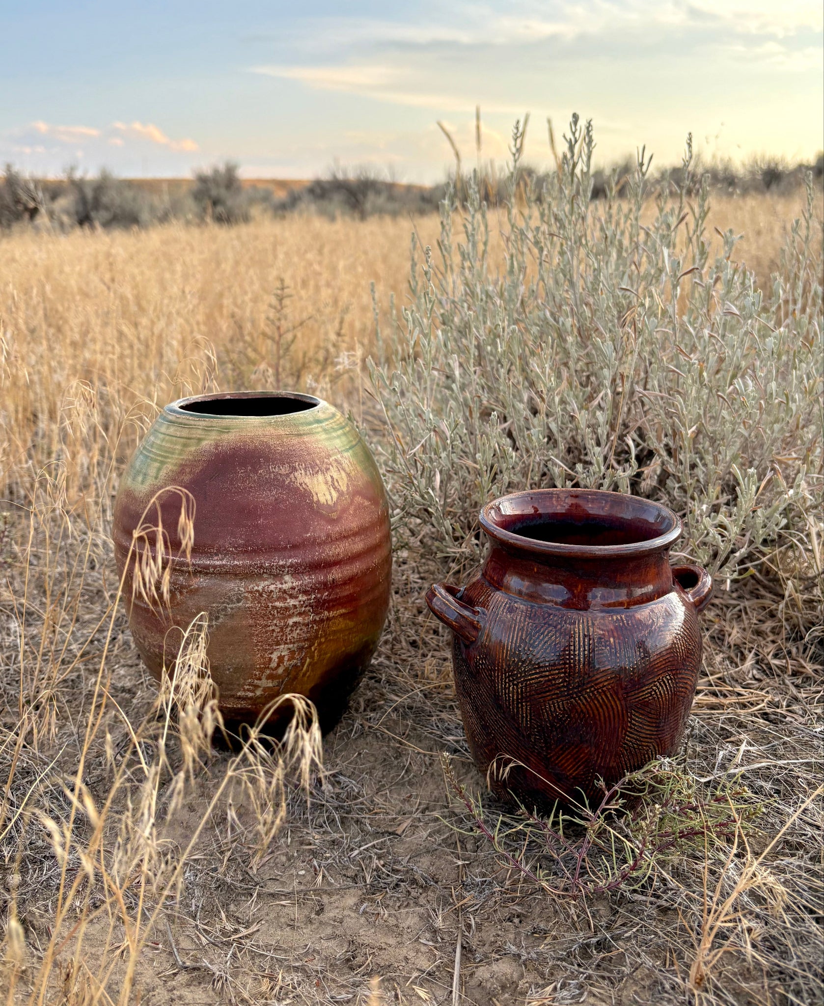Earthy Green Ceramic Vase