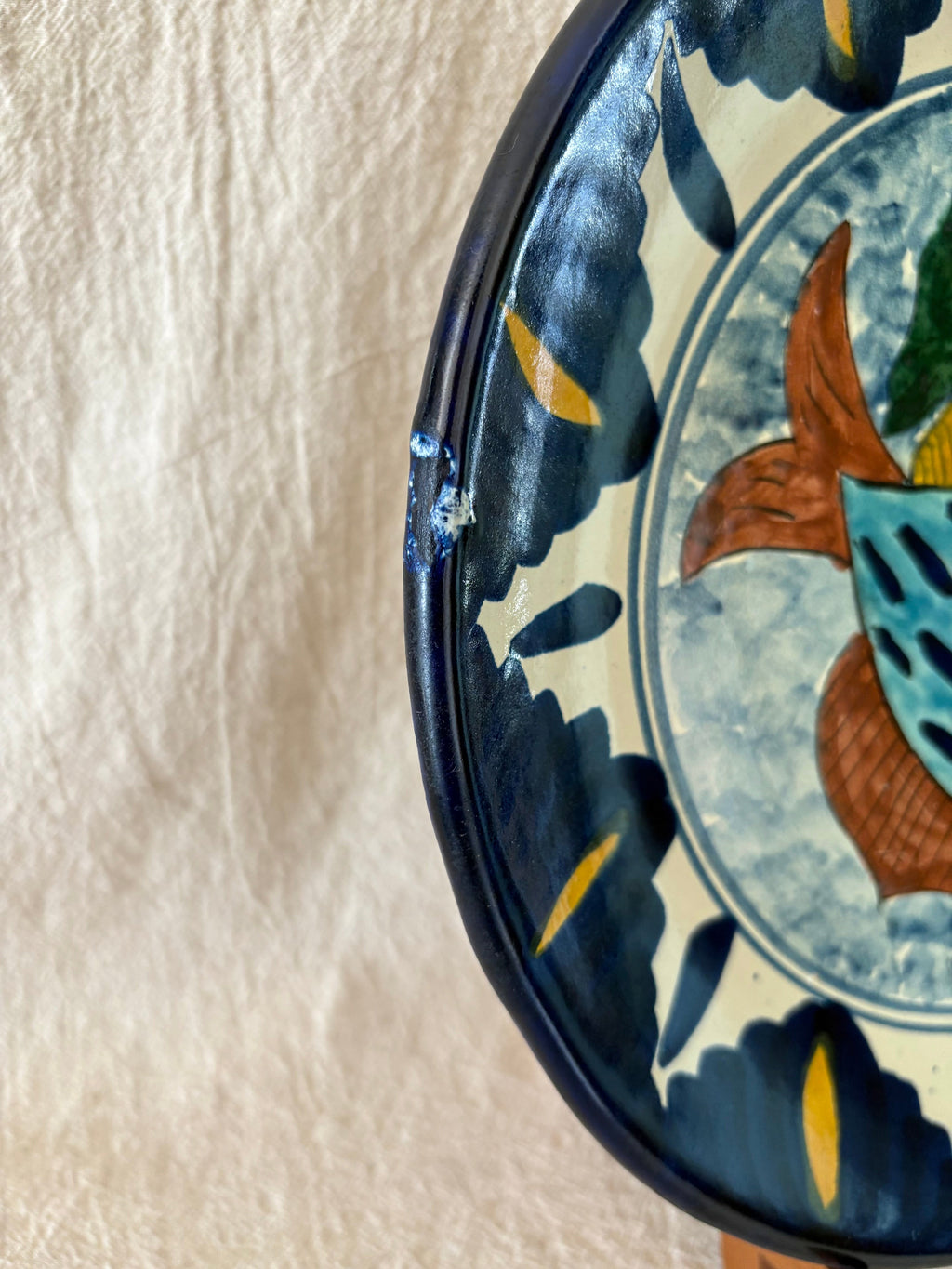 Mexican Talavera Plate with Fish