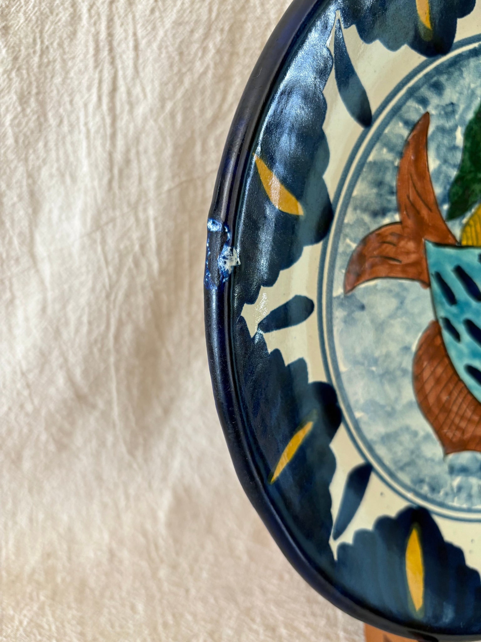 Mexican Talavera Plate with Fish