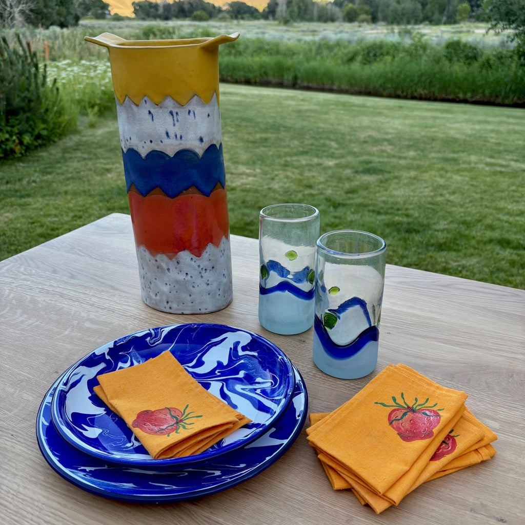 Cocktail Napkins with Strawberries