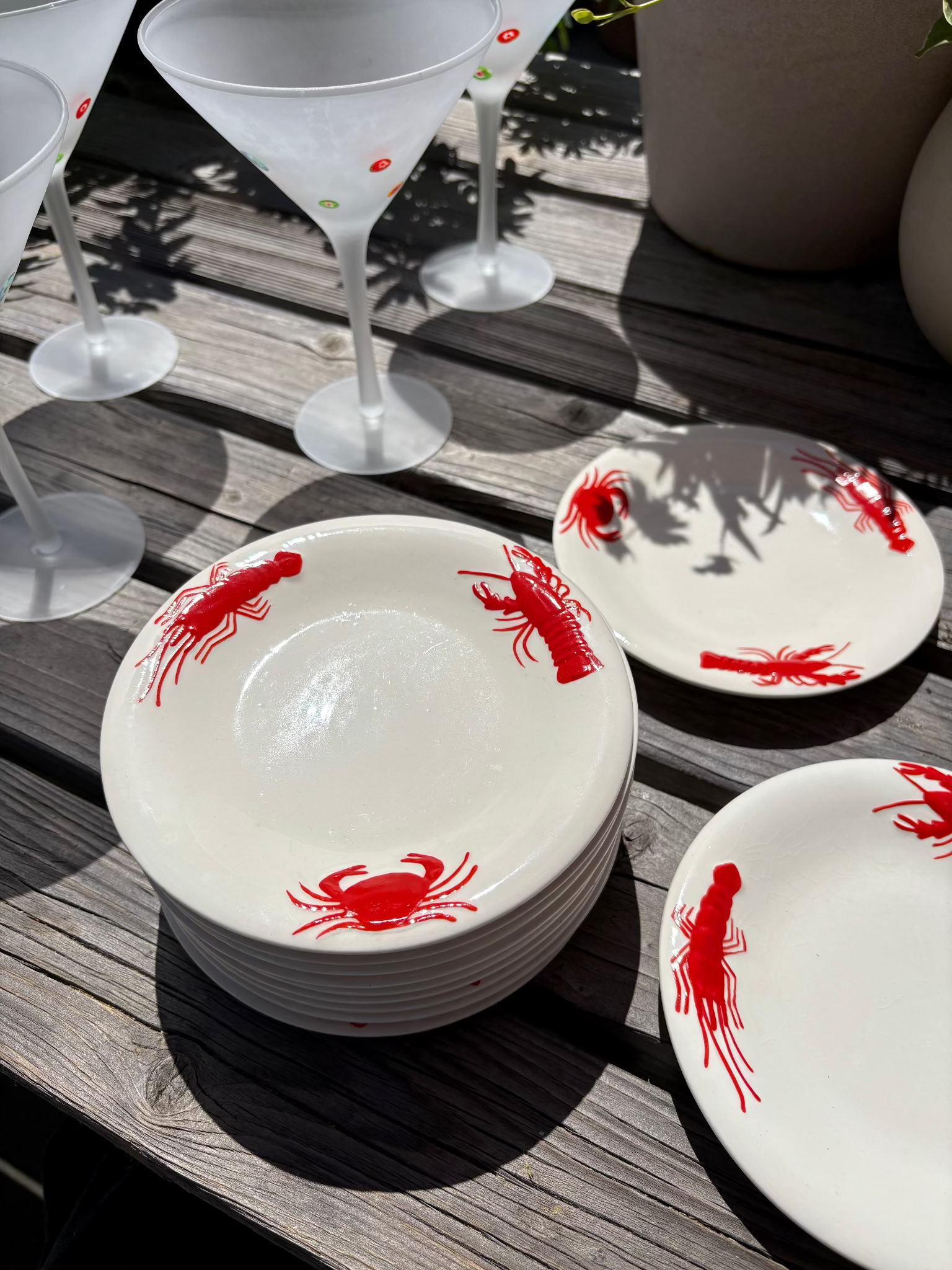Vintage Seafood Plates
