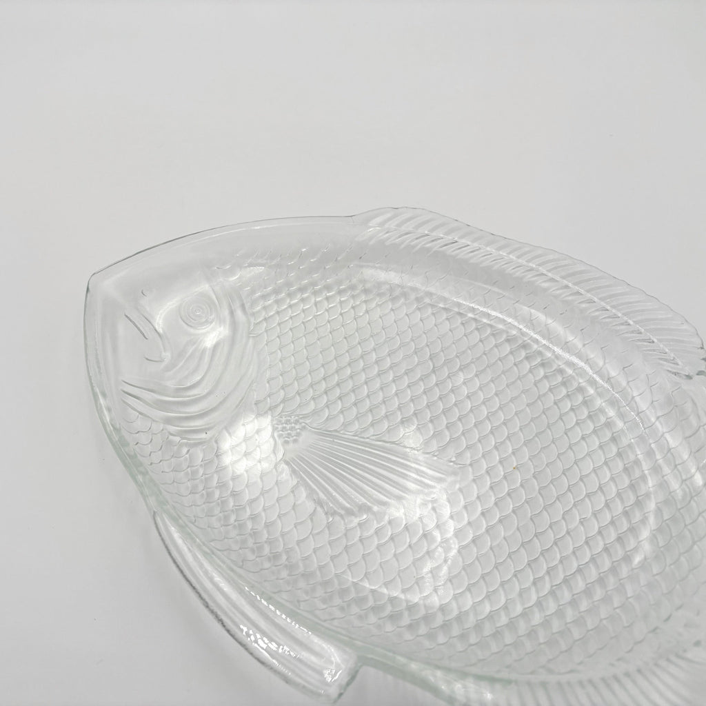 Vintage Glass Fish Platter
