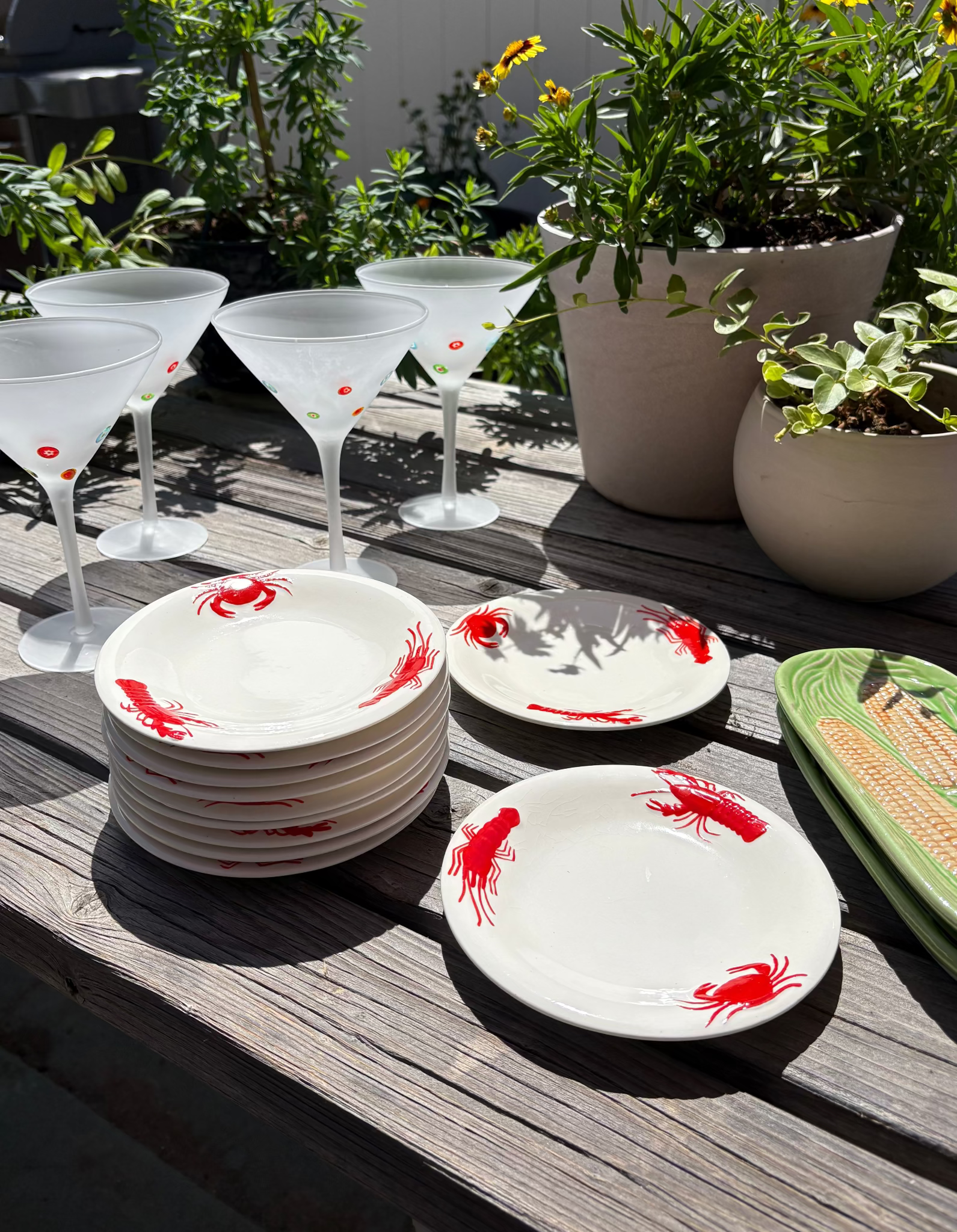 Vintage Seafood Plates