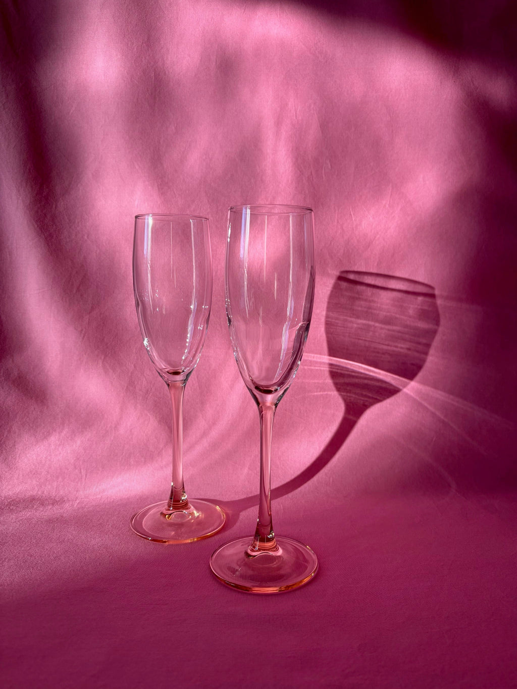 Set of 4 Vintage Luminarc Flute Glasses