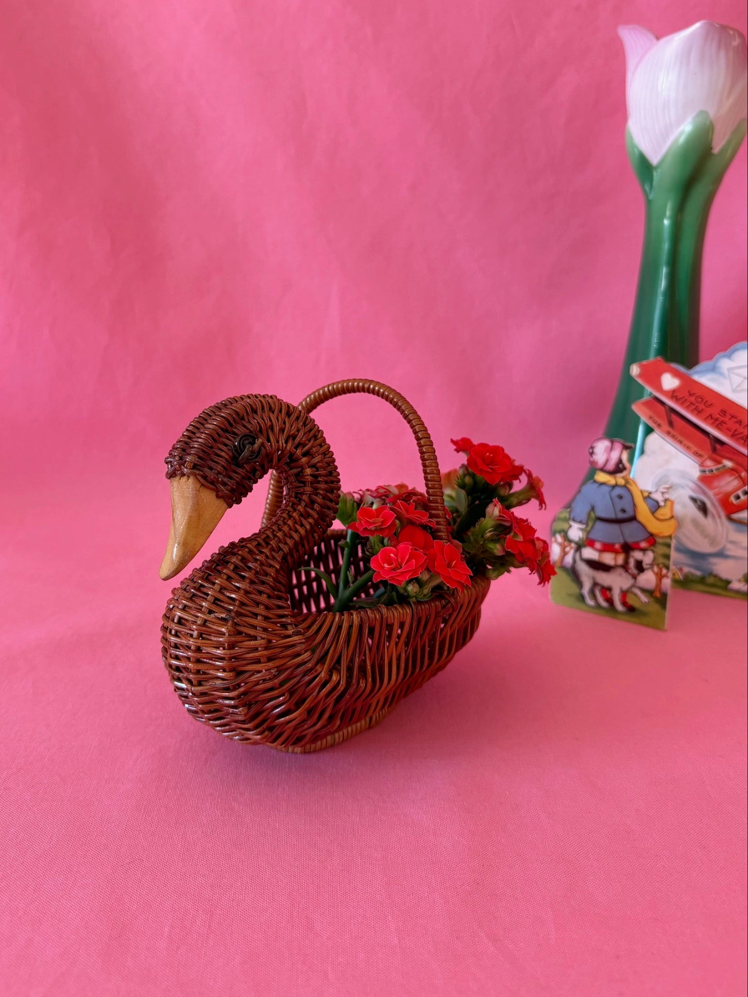 Miniature Swan Basket