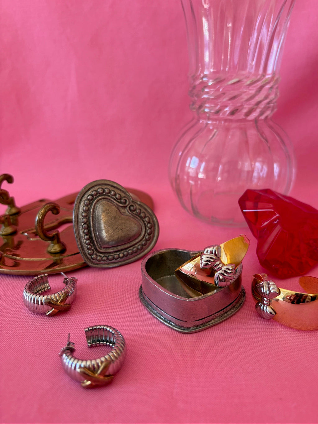 Pewter Heart Jewelry Box