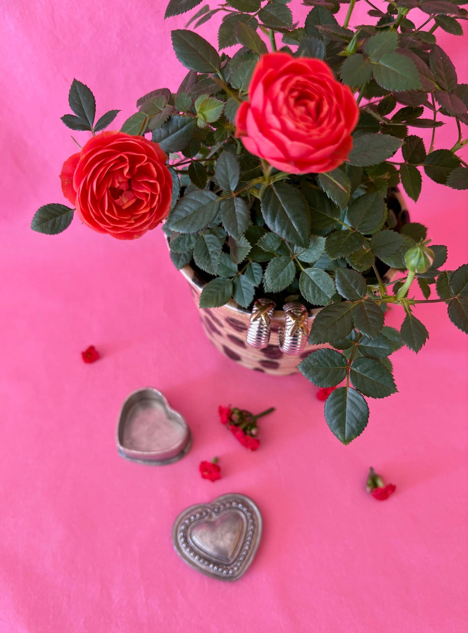 Vintage Silver Hoops with X’s