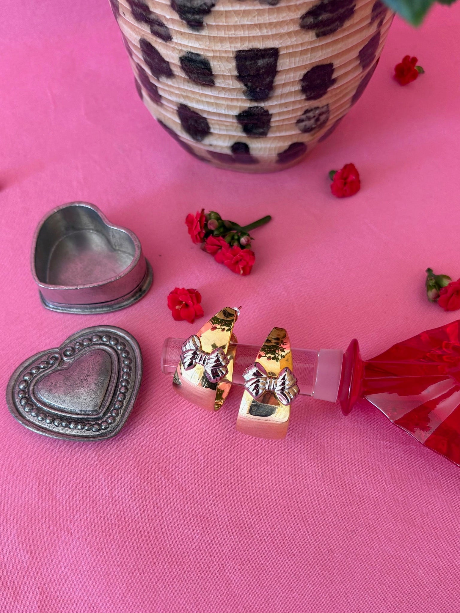Vintage Hoops with Bows