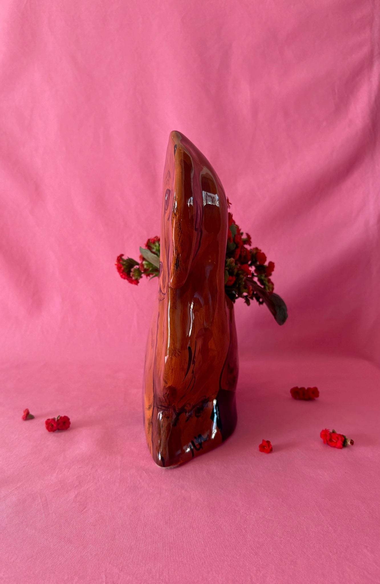 Ceramic Dachshund Vase by Nina Lyman