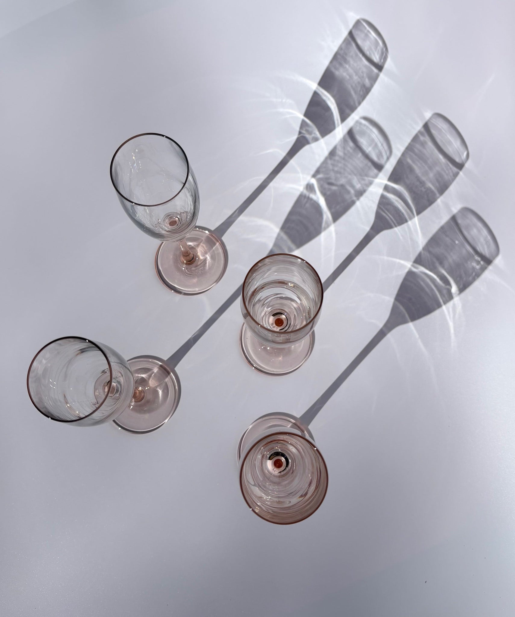 Set of 4 Vintage Luminarc Flute Glasses