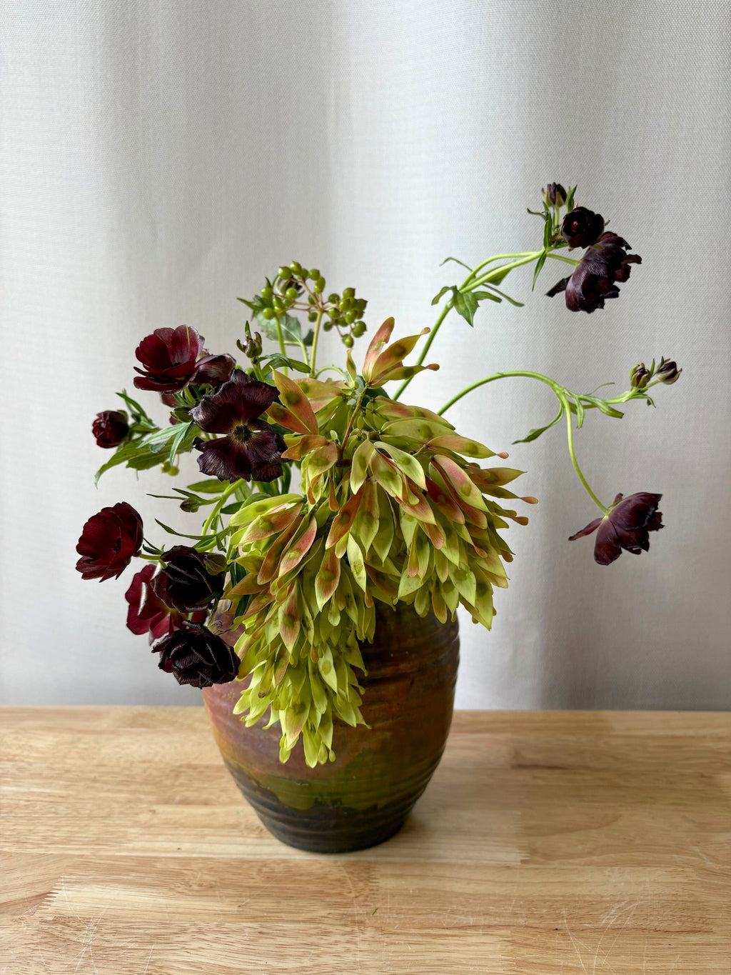 Earthy Green Ceramic Vase