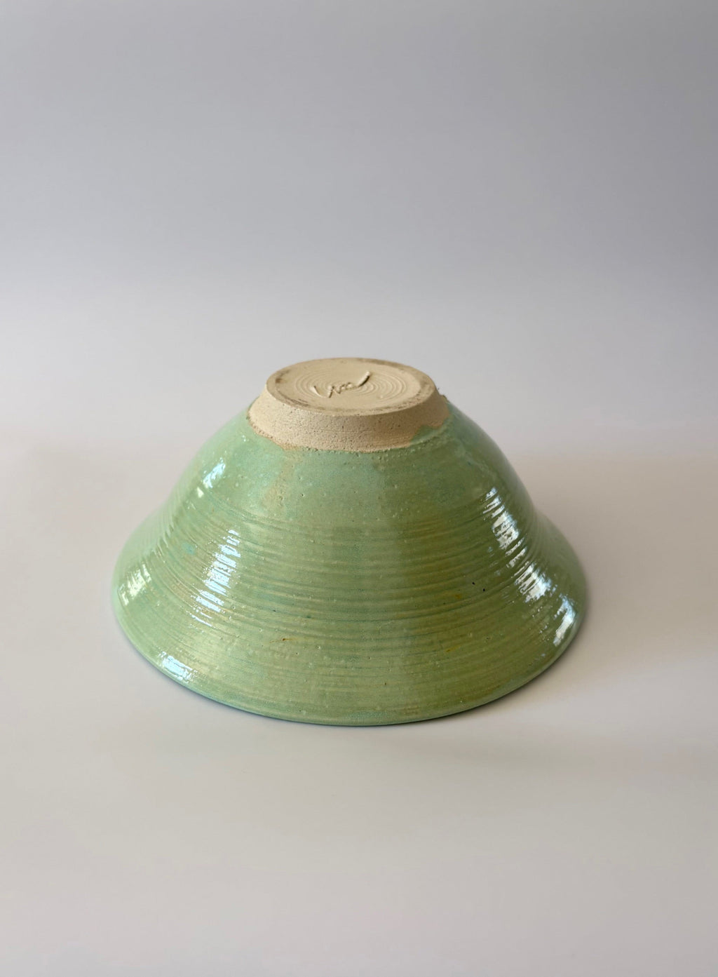 Green Swirled Ceramic Bowl