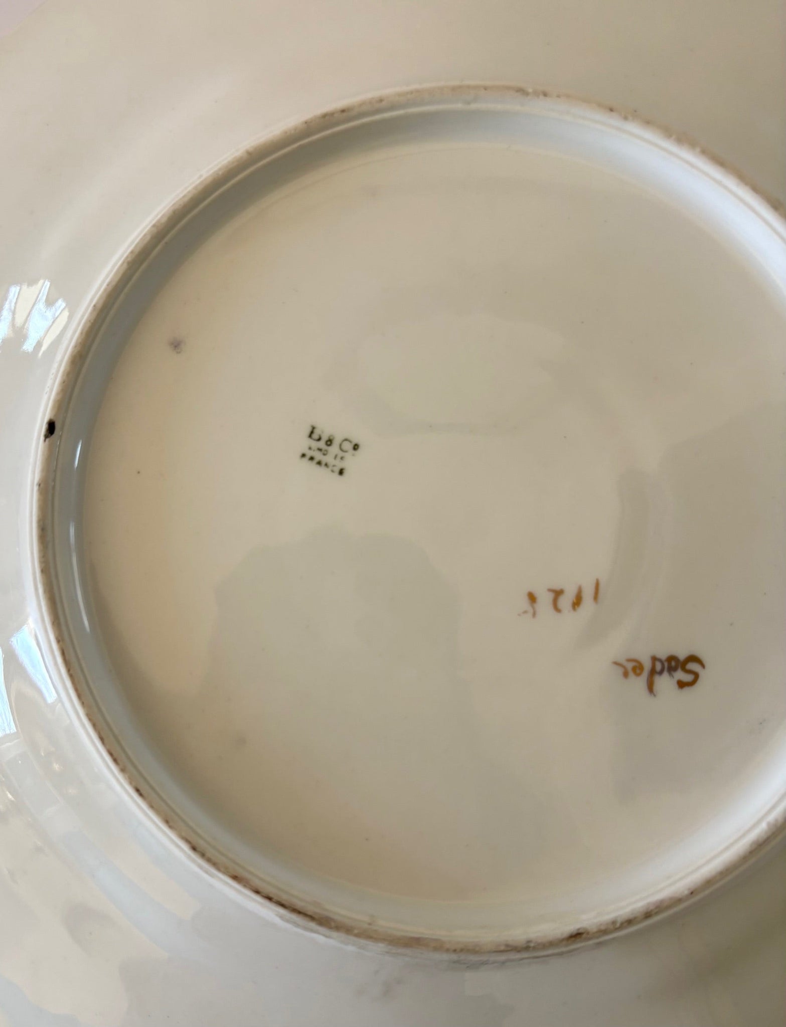 B & Co Limoges Plate with Flower Baskets