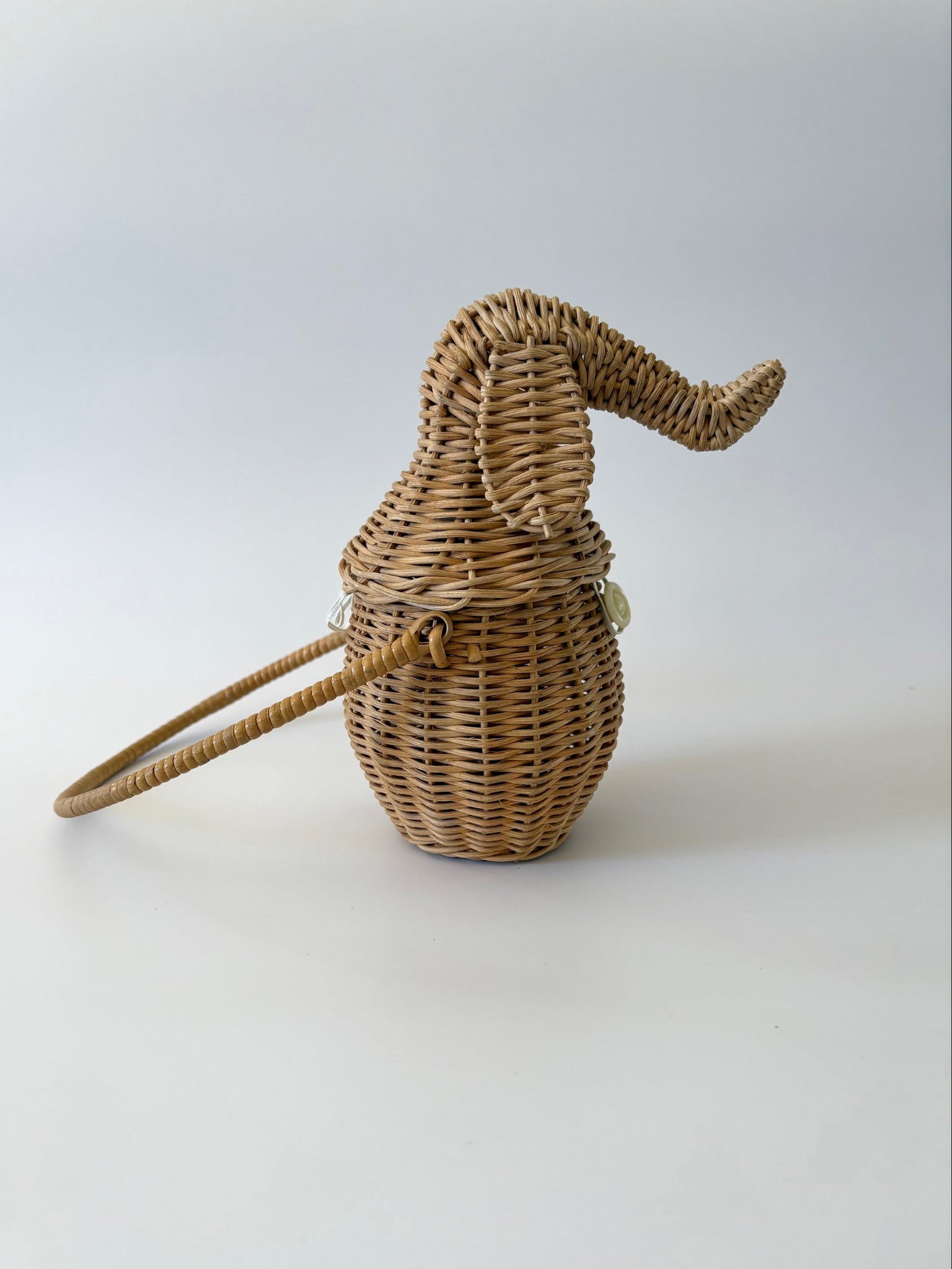 Vintage Wicker Elephant Purse