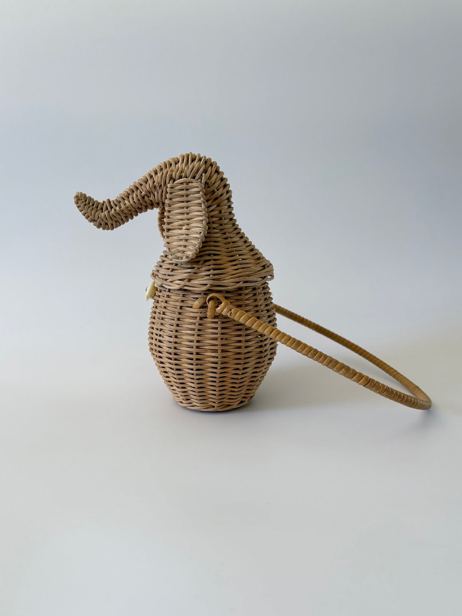 Vintage Wicker Elephant Purse