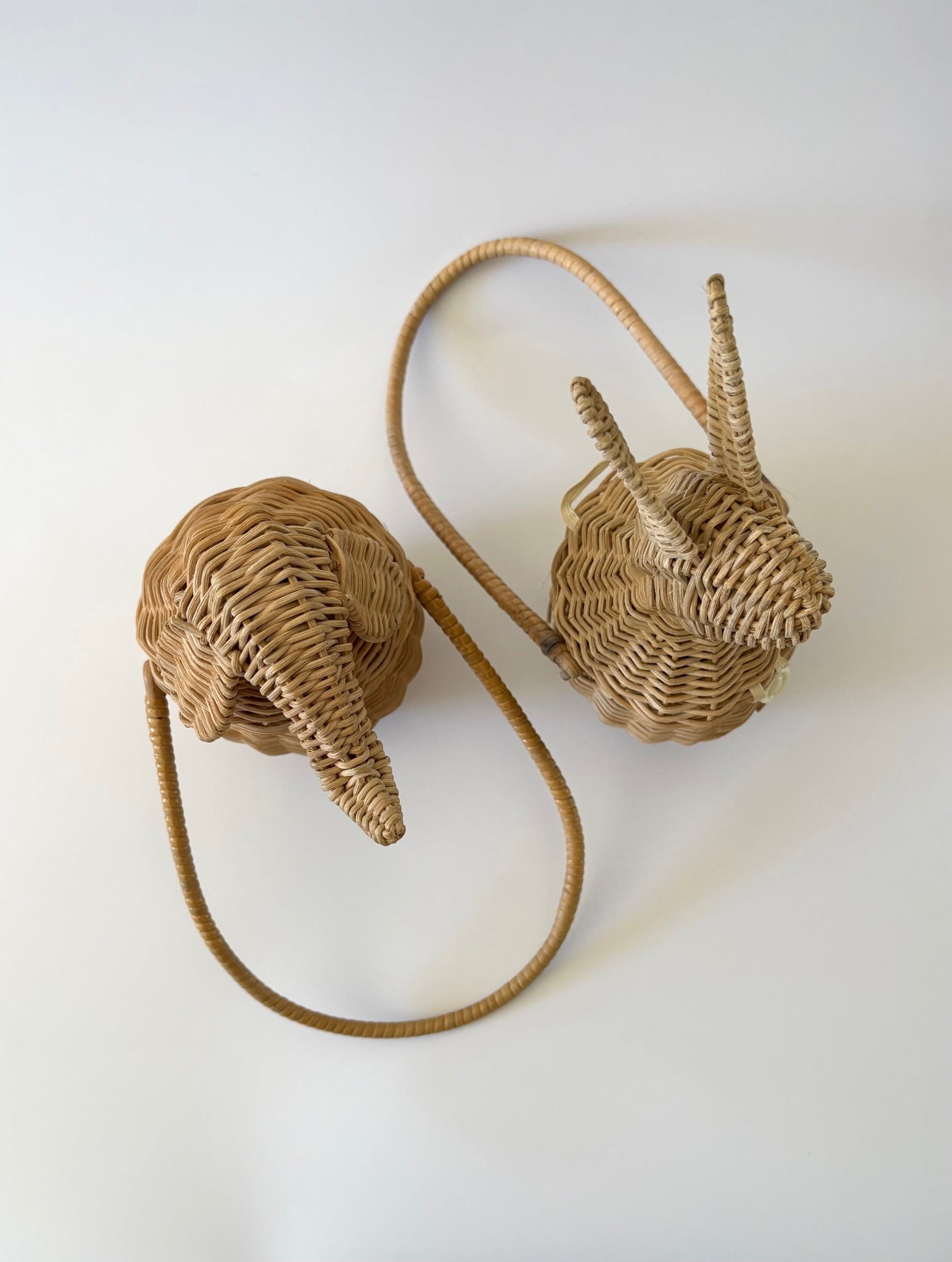 Vintage Wicker Elephant Purse