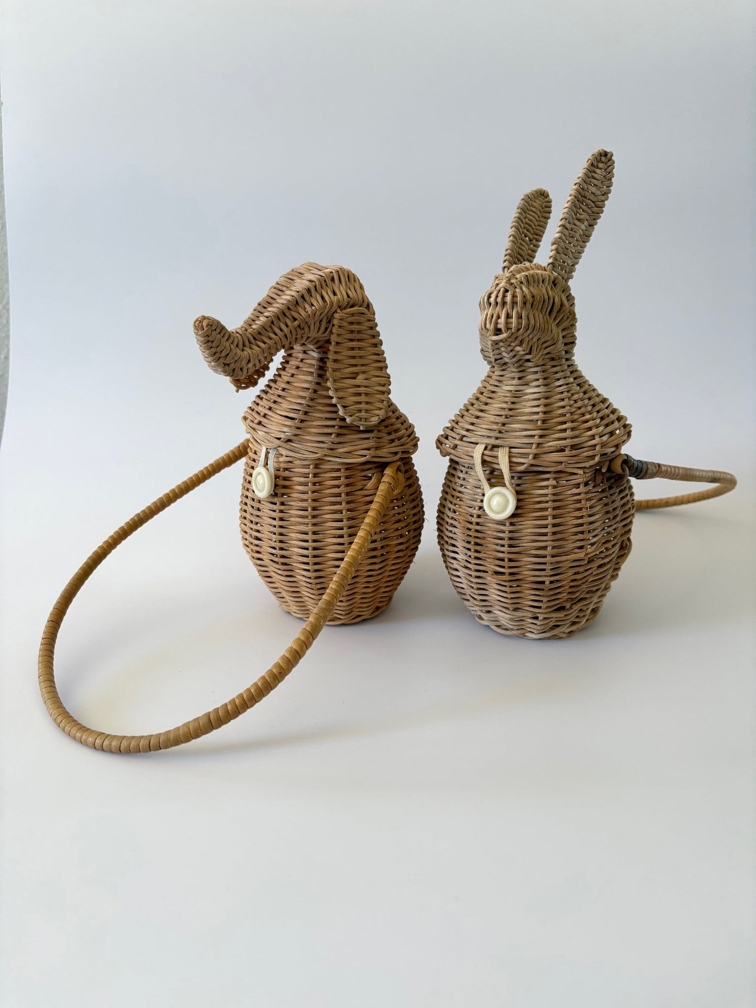 Vintage Wicker Elephant Purse