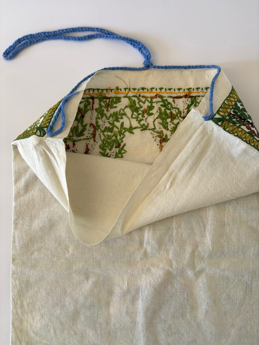 Hand Embroidered Cottage Tapestry