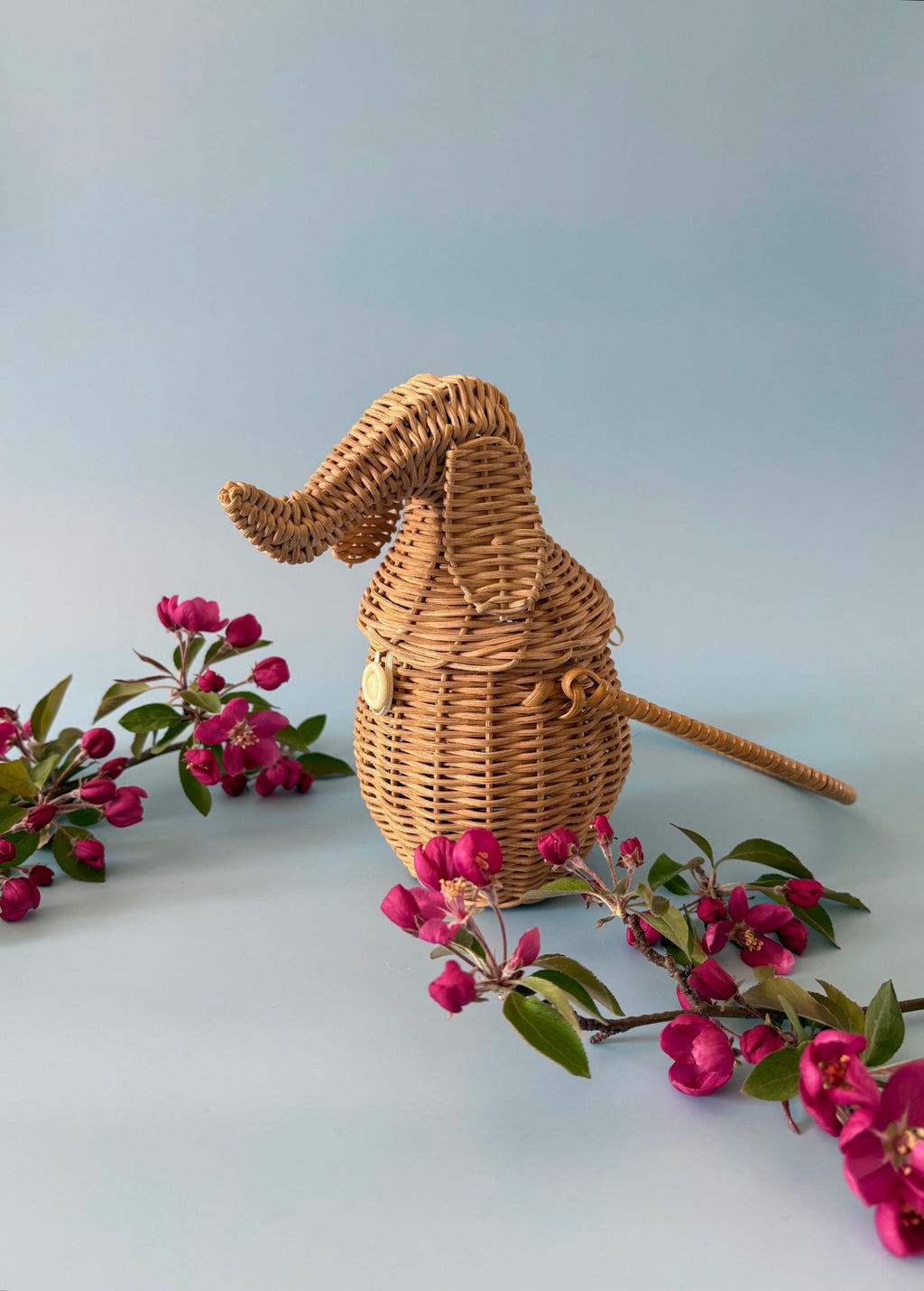 Vintage Wicker Elephant Purse