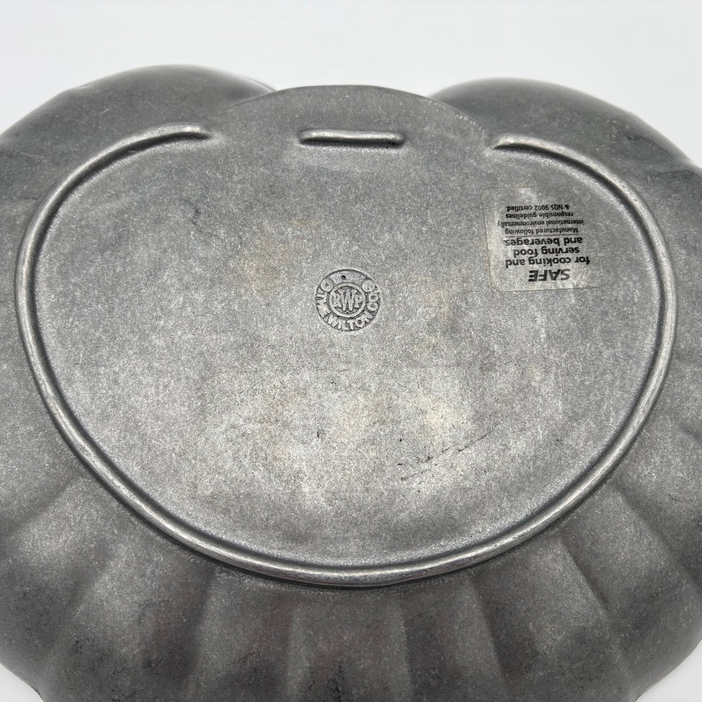 Vintage Pewter Seashell Serving Dish