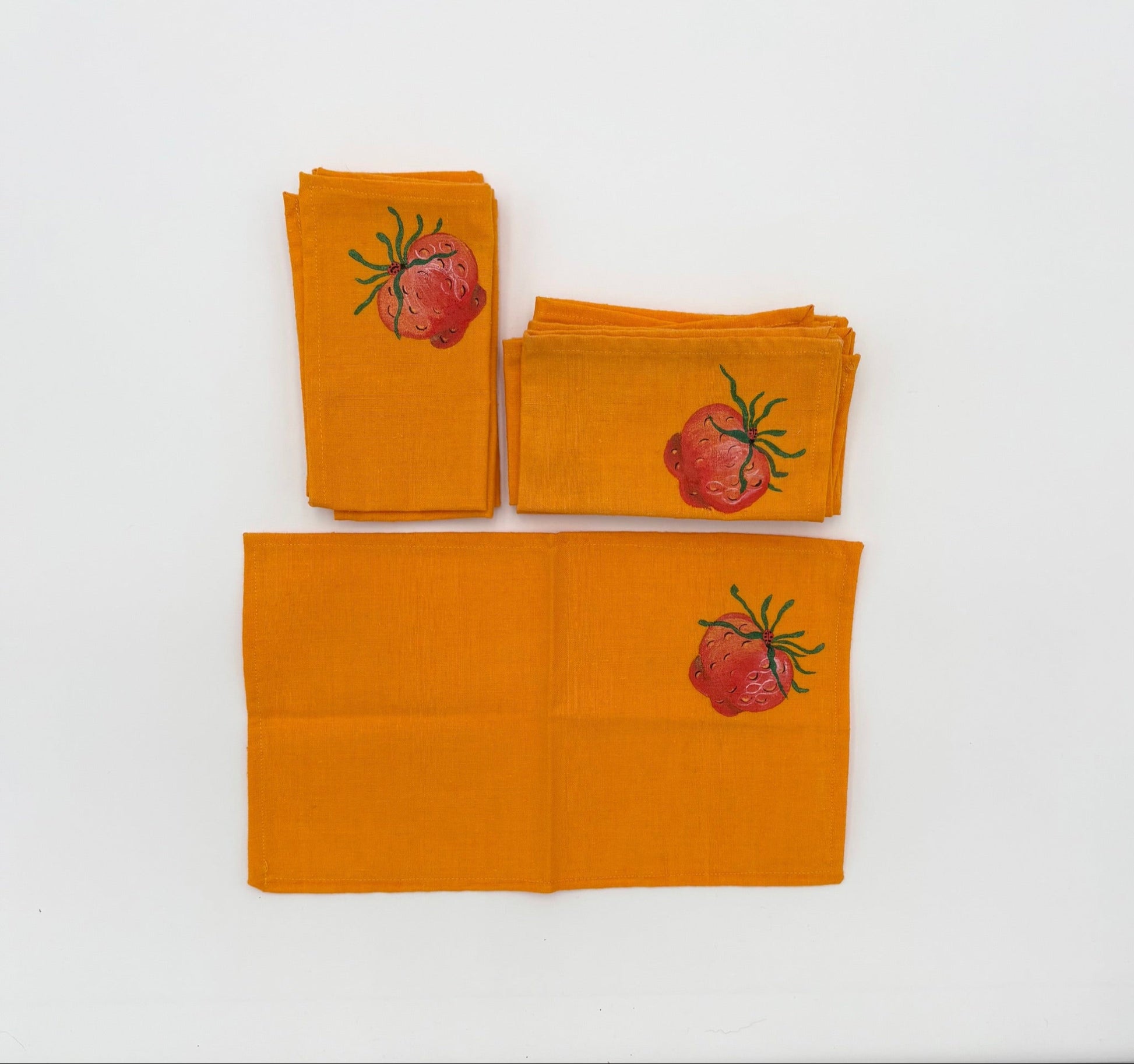 Cocktail Napkins with Strawberries