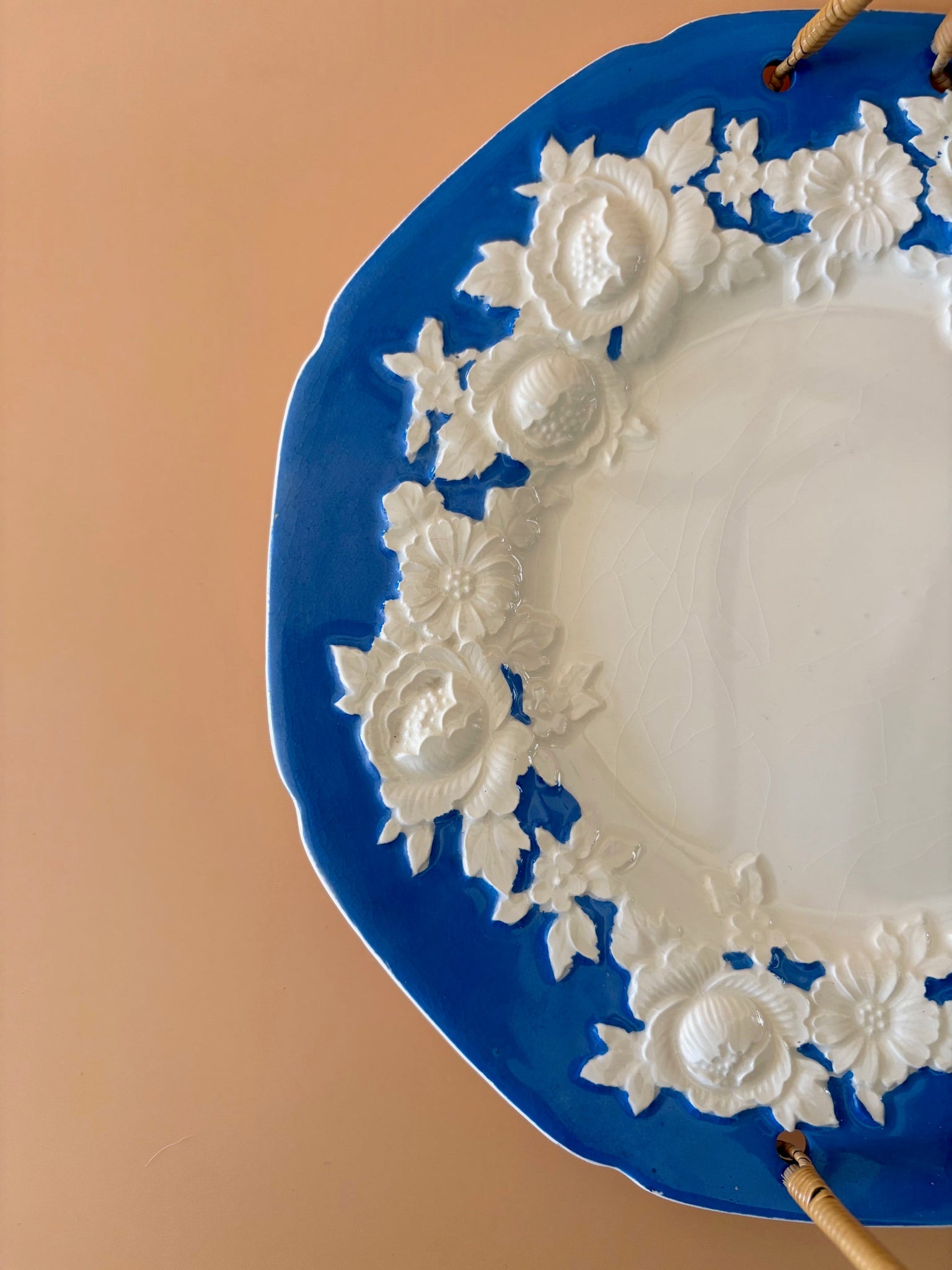 Antique Moriyama Serving Plate with Roses