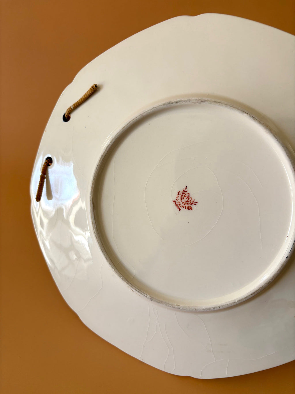 Antique Moriyama Serving Plate with Roses