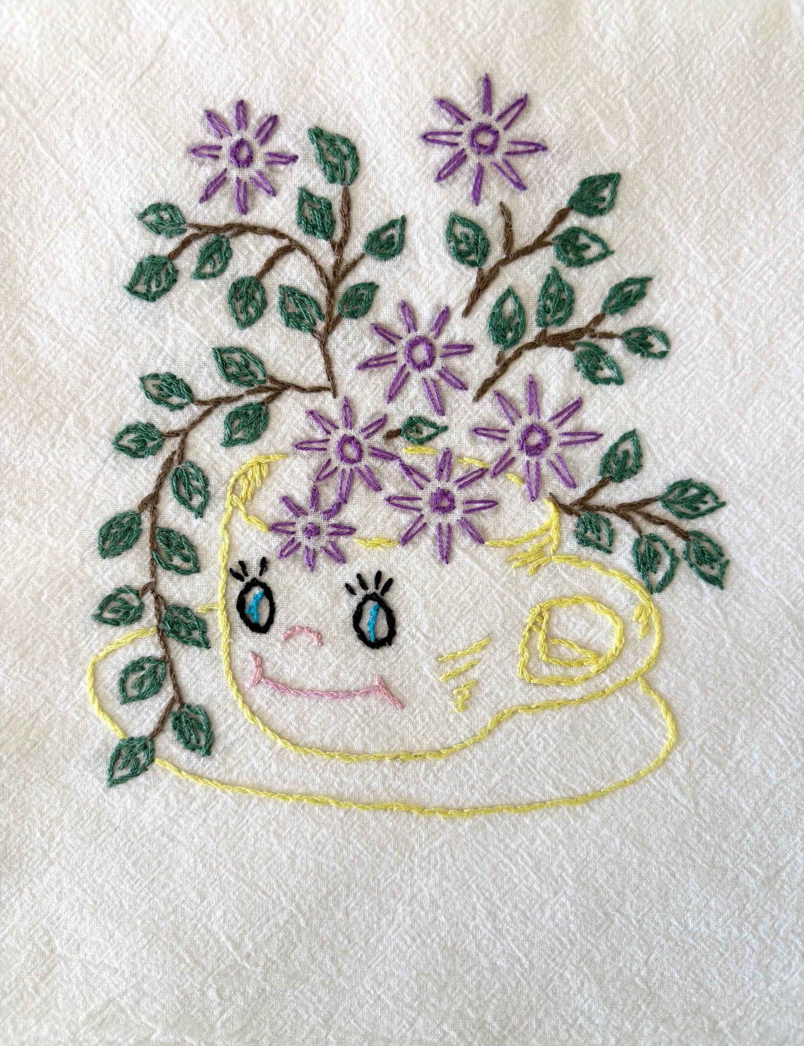 Hand Embroidered Tea Towels