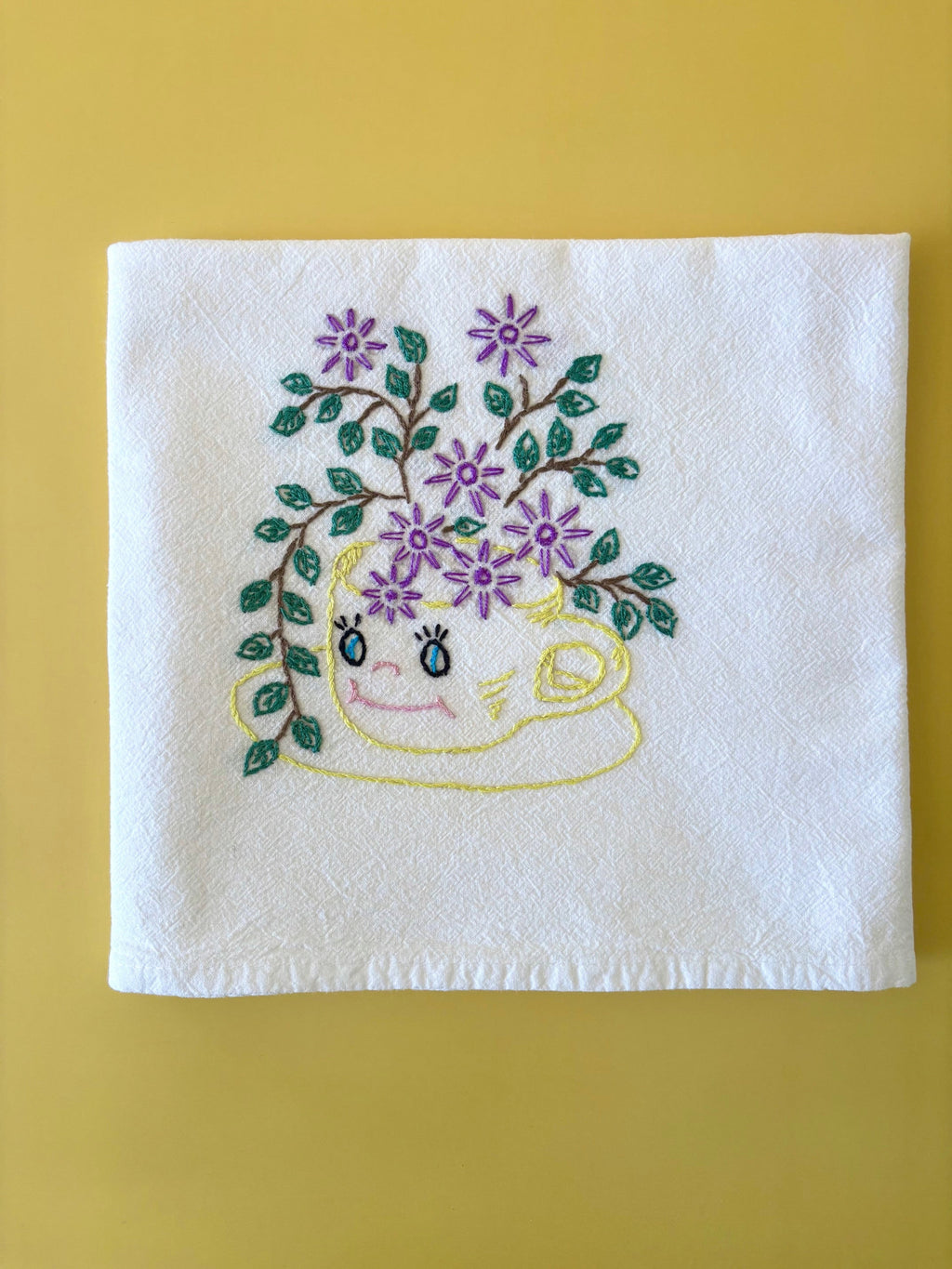 Hand Embroidered Tea Towels