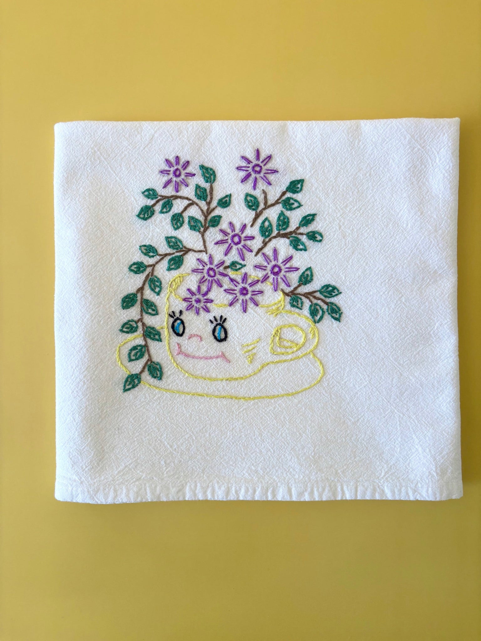 Hand Embroidered Tea Towels