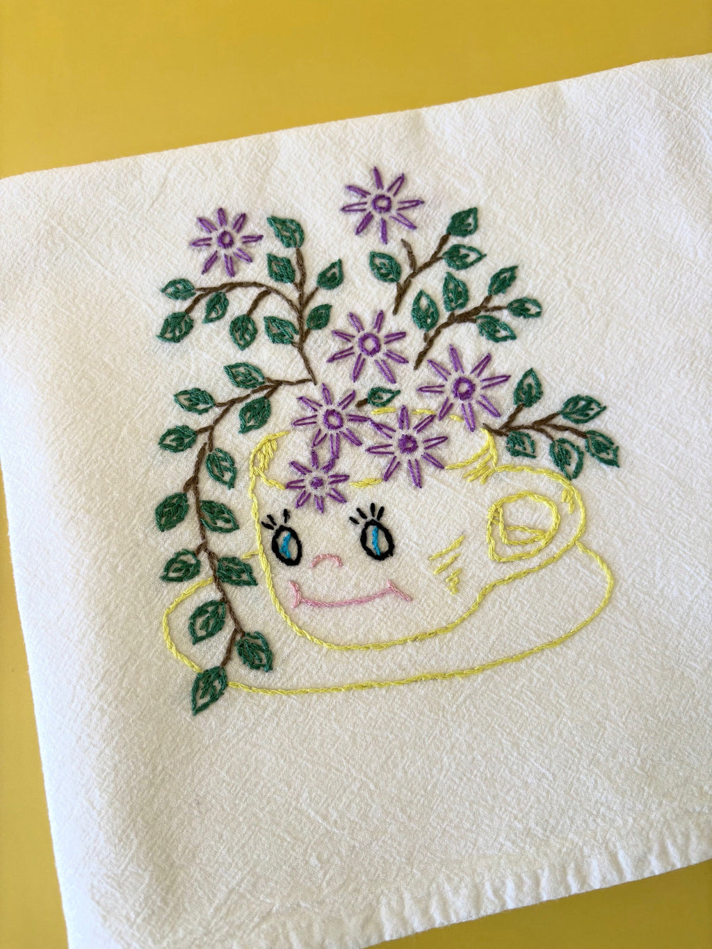 Hand Embroidered Tea Towels