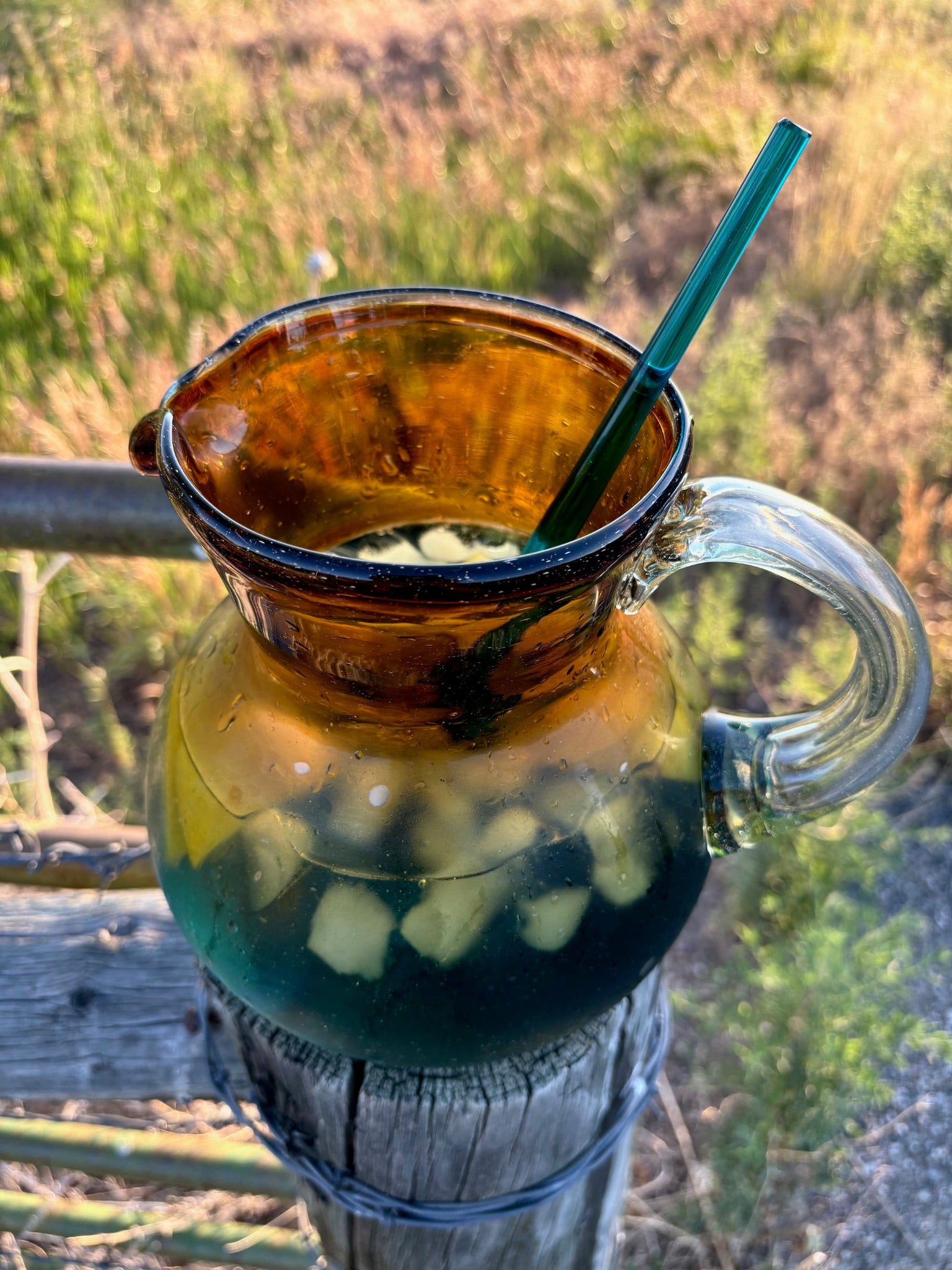 Ombre Pitcher with Stir Stick