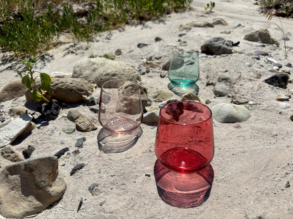 Set of Six Multicolored Glasses
