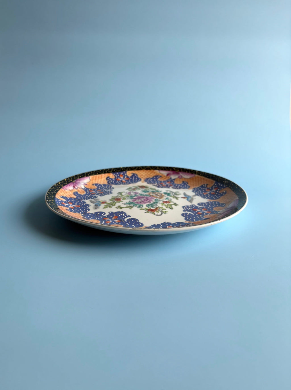 Decorative Plate with Flowers and Birds