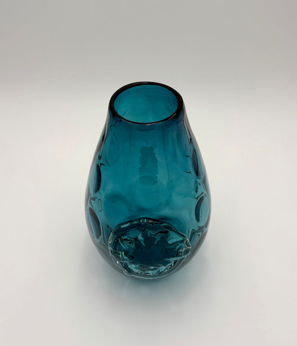 Turquoise Vase with Flower Emblem