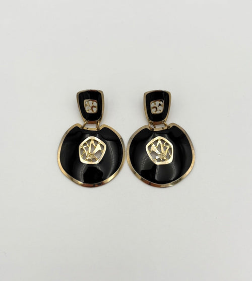 Black and Gold Earrings
