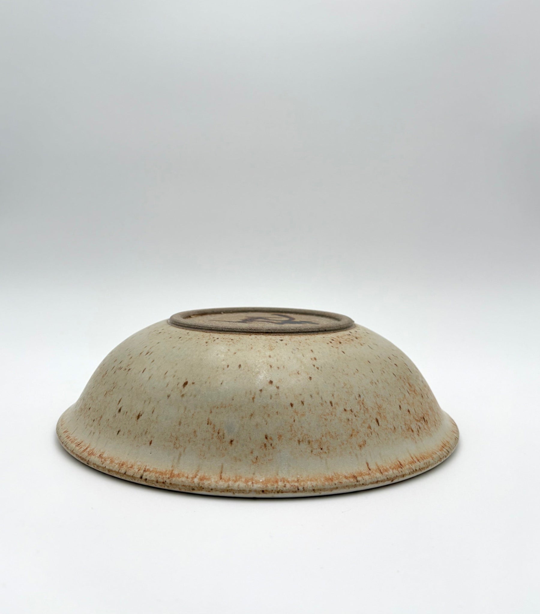 Taupe and Blue Ceramic Bowl