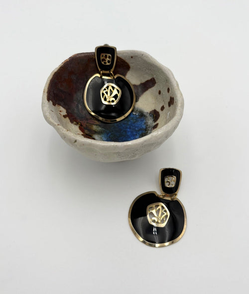 Black and Gold Earrings