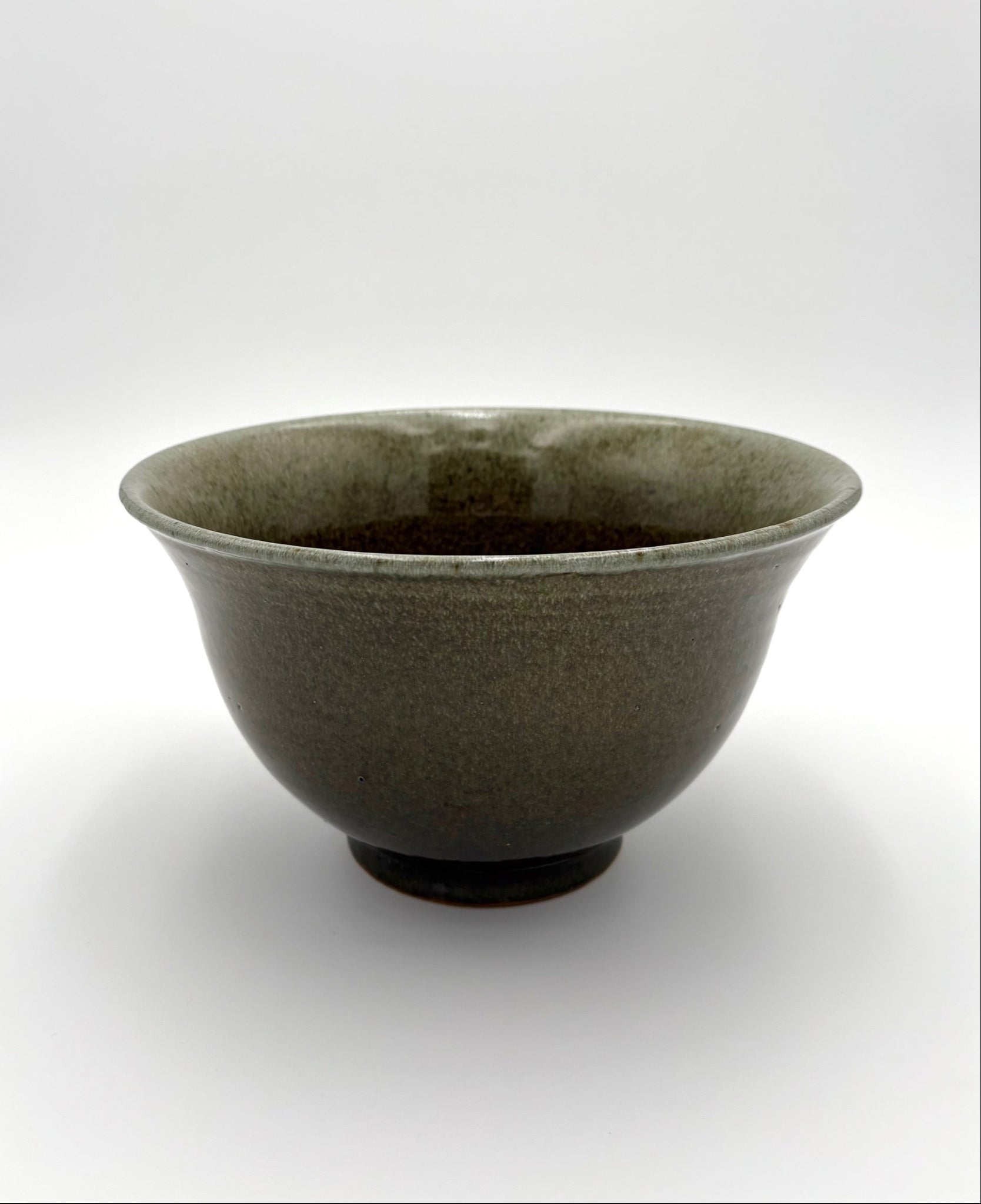 Green Speckle Serving Bowl