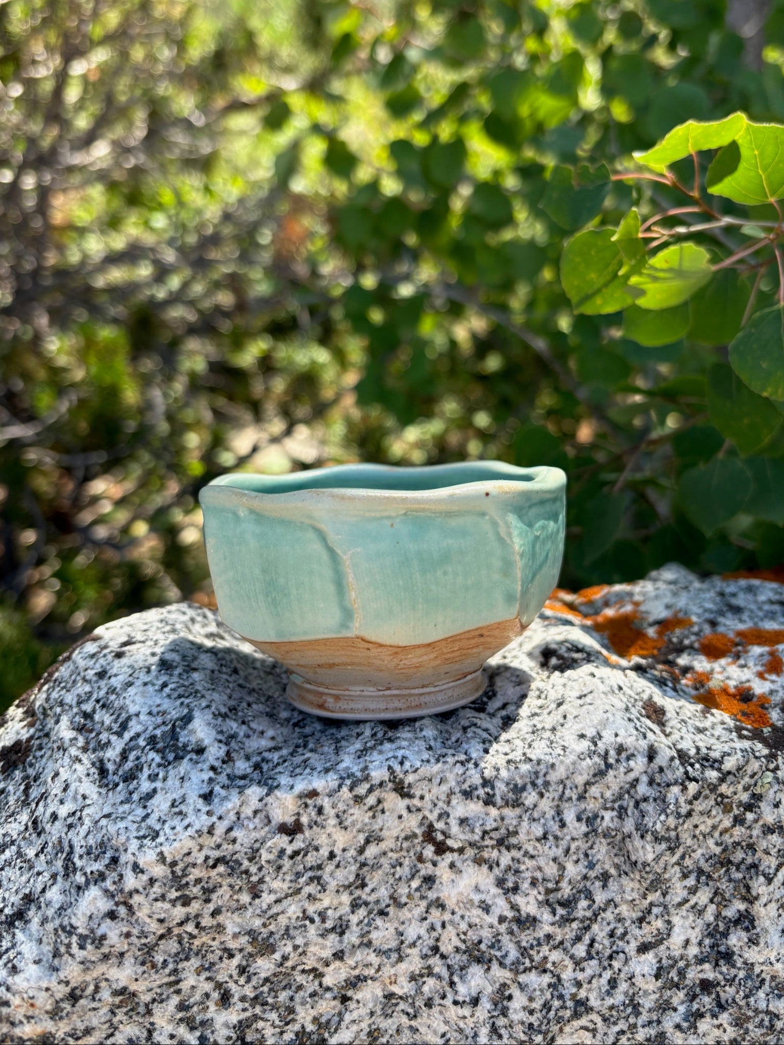 Faceted Turquoise Bowl