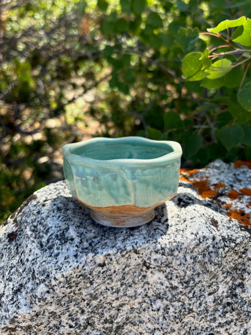 Faceted Turquoise Bowl