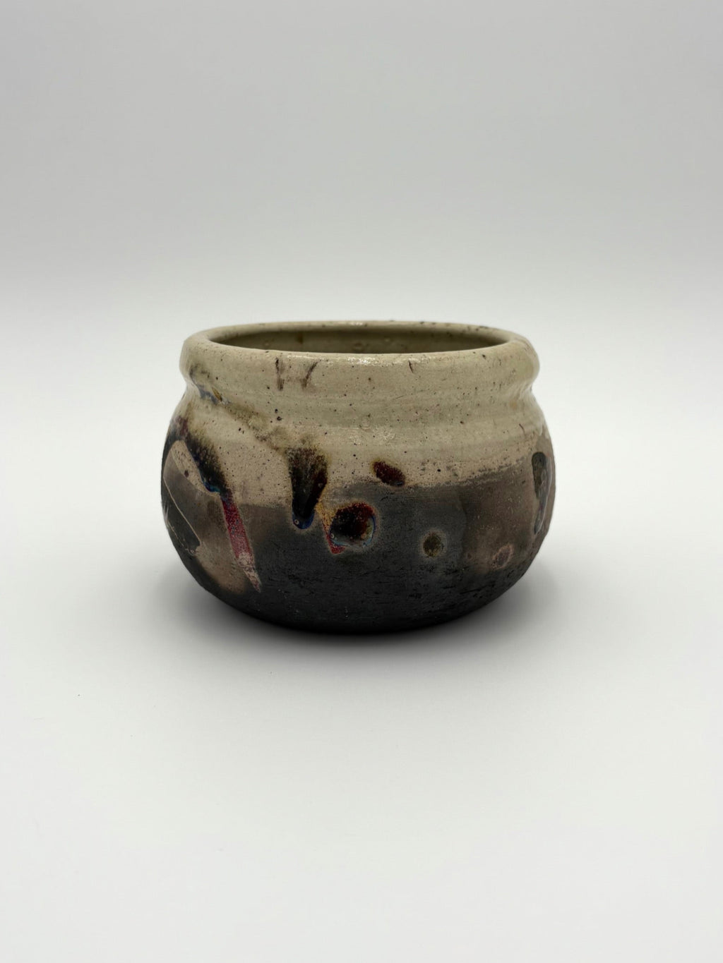 Ceramic Bowl with Smoky Iridescent Glaze
